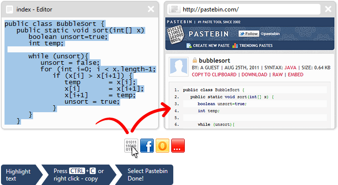 pastebin web application